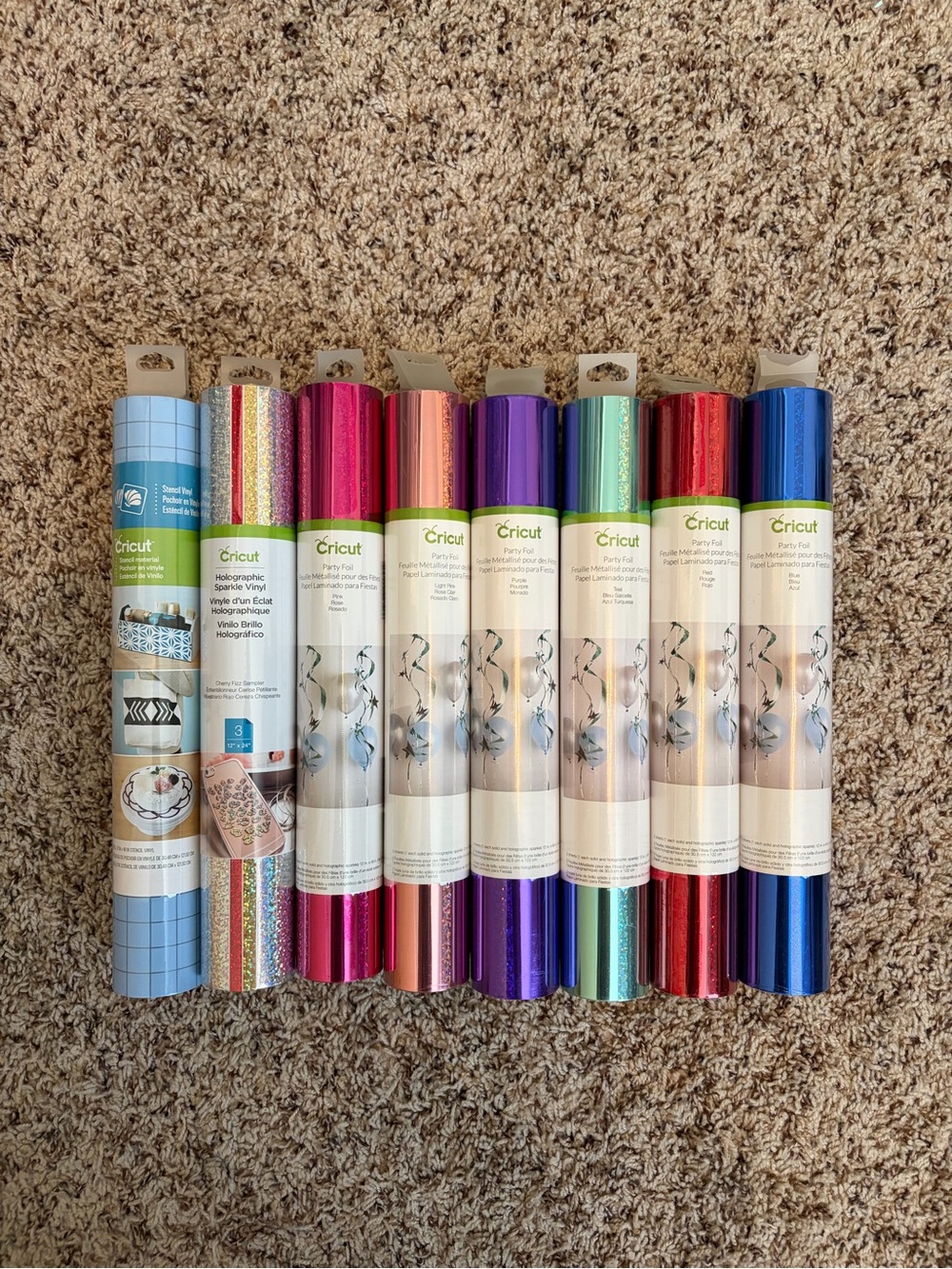 Cricut Party Foil Bundle DISCONTINUED 6 Rolls + Pens + Vinyl NEW